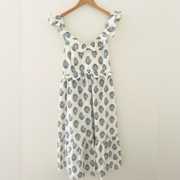 J. Crew Factory V Neck Ruffle Midi Dress - Picture 7 of 7